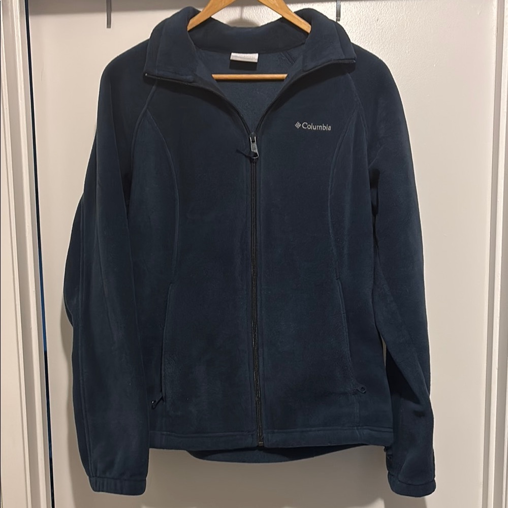 Columbia NWOT Benton Springs Blue Fleece Full Zip Jacket Coat Size M